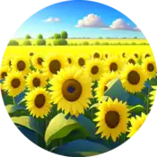 Un champ de tournesols