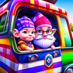 L'aventure du gnome et la poule dans le bus scolaire