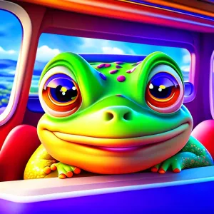 Le crapaud curieux et l'astronaute merveilleux dans le bus scolaire