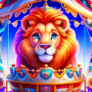 The Lion and the Curious Cat at the Magical Merry-Go-Round