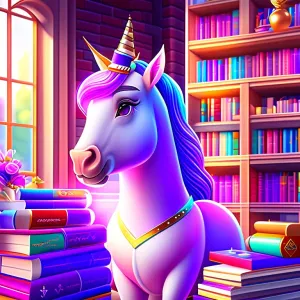 The Whispering Unicorn of Wondershelf Library