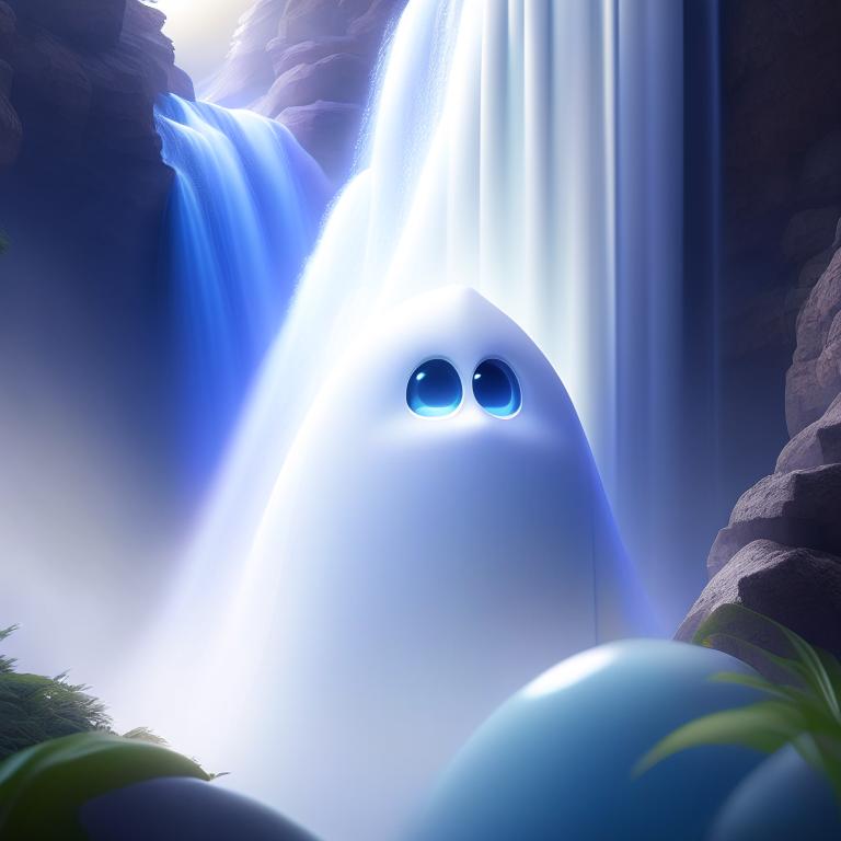 The Ghost and the Unicorn at Whispering Waterfall