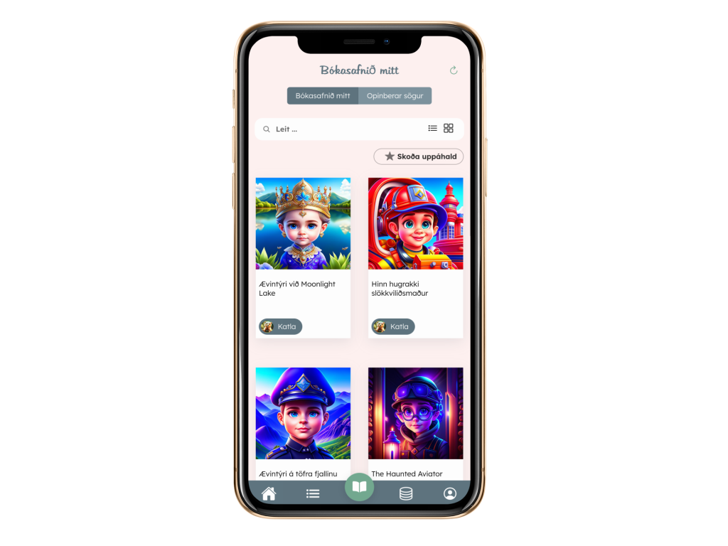 iphone mockup nætursögusafnið mitt fyrir börn
